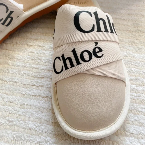 NWT Chloe Woody suede slippers size 10 - Picture 13 of 16